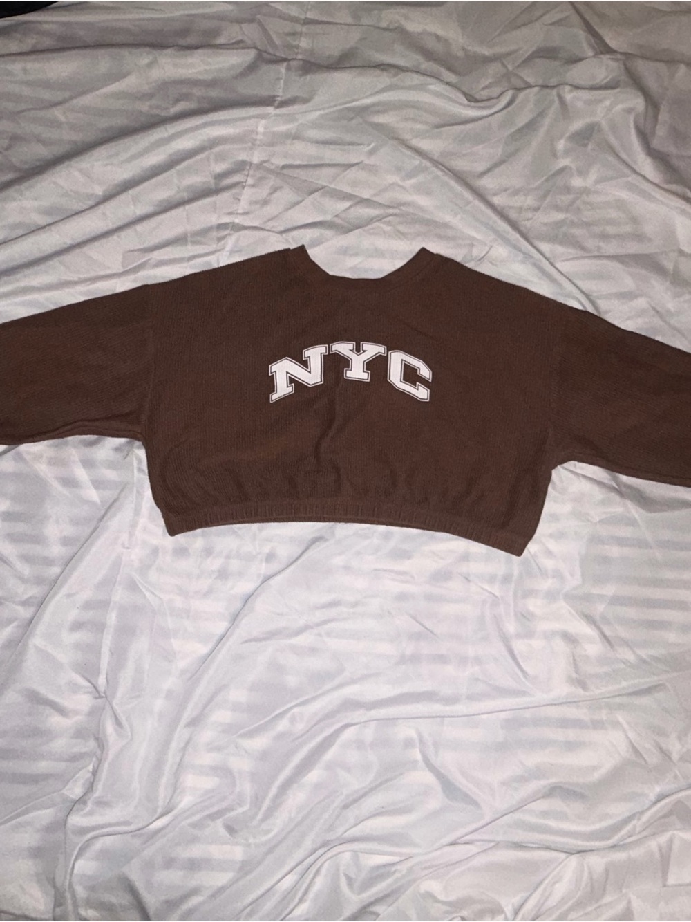 NYC Brown Cropped Sweater